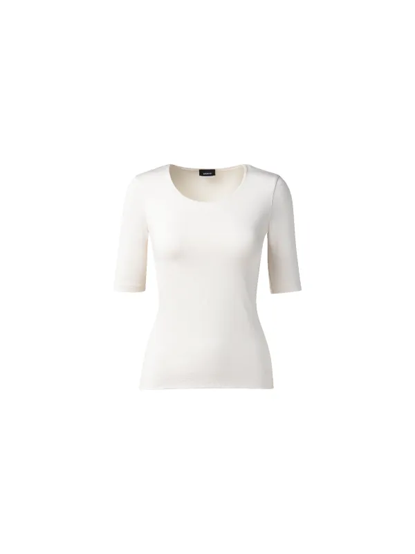 3/4 Length Sleeve Shirt from Silk Jersey made by Akris