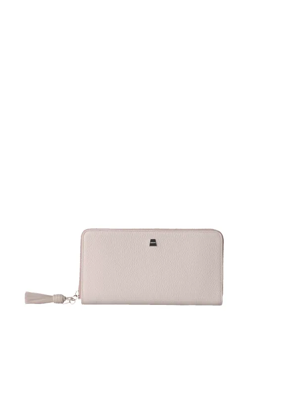 Long Zip Around Wallet in Leather sold by Akris