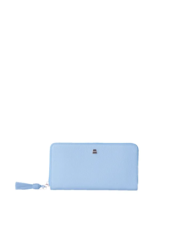 Long Zip Around Wallet in Leather sold by Akris