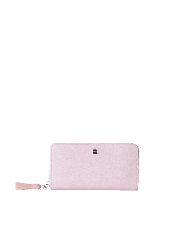 Long Zip Around Wallet in Leather sold by Akris