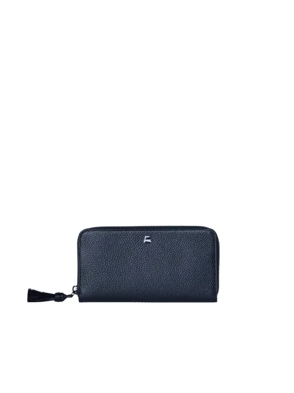 Long Zip Around Wallet in Leather sold by Akris