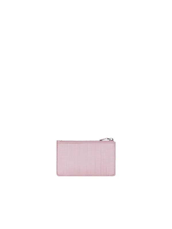 Zipped Card Holder in Horsehair and Leather made by Akris
