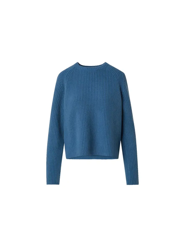 Boxy Rib Knit Sweater in Pure Cashmere made by Akris