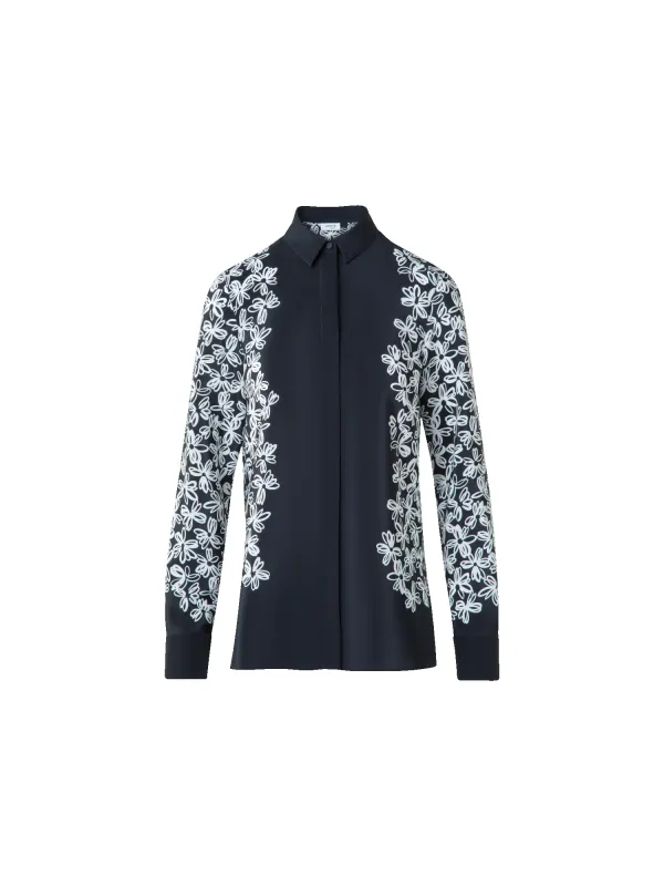 Silk Blouse with Daisy Print sold by Akris