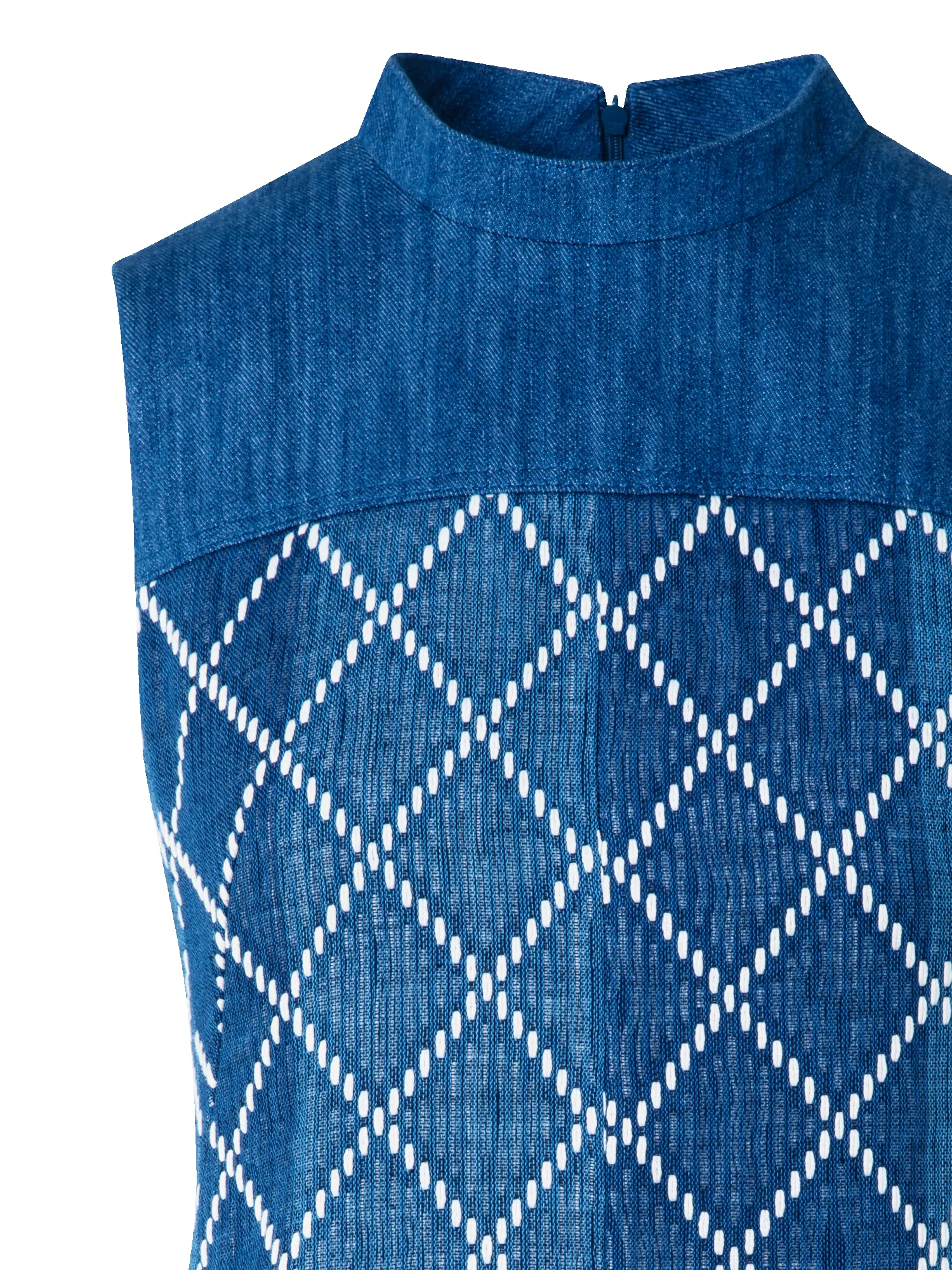 Mini Cotton Sheath Dress with Diamond Jacquard sold by Akris product image thumbnail 5