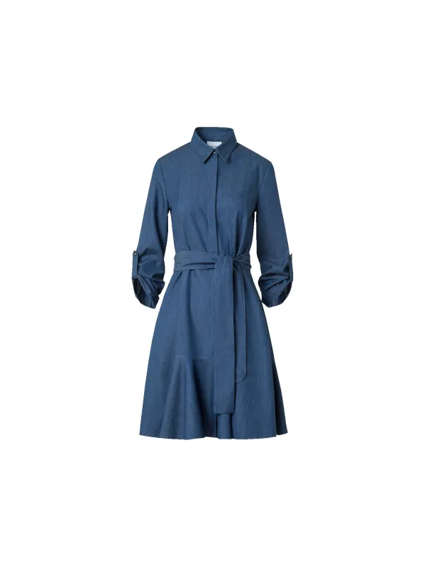 Lightweight Cotton Denim Shirt Dress sold by Akris