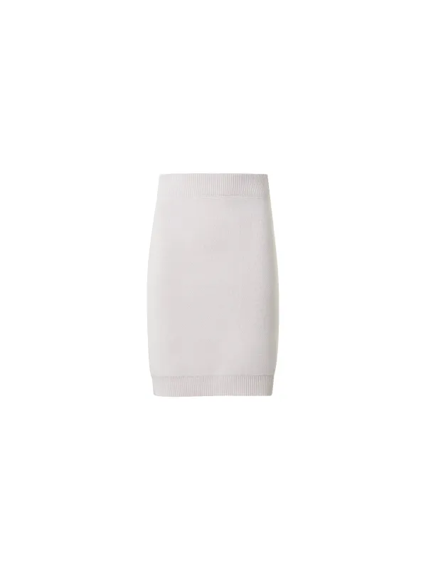 Short Knit Skirt in Pure Cashmere sold by Akris