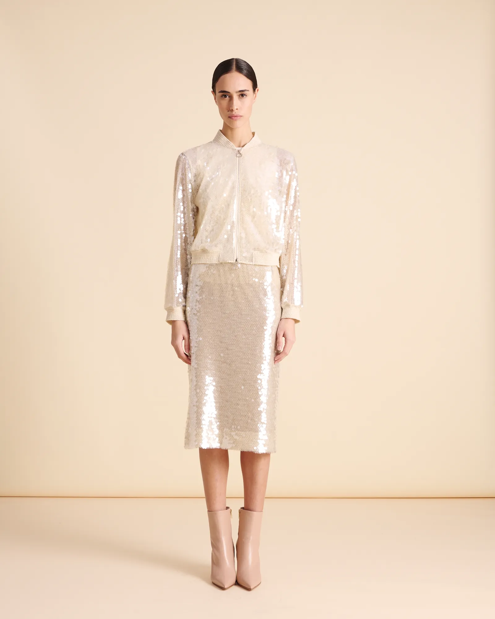 Pencil Skirt in Allover Sequins sold by Akris product image thumbnail 2