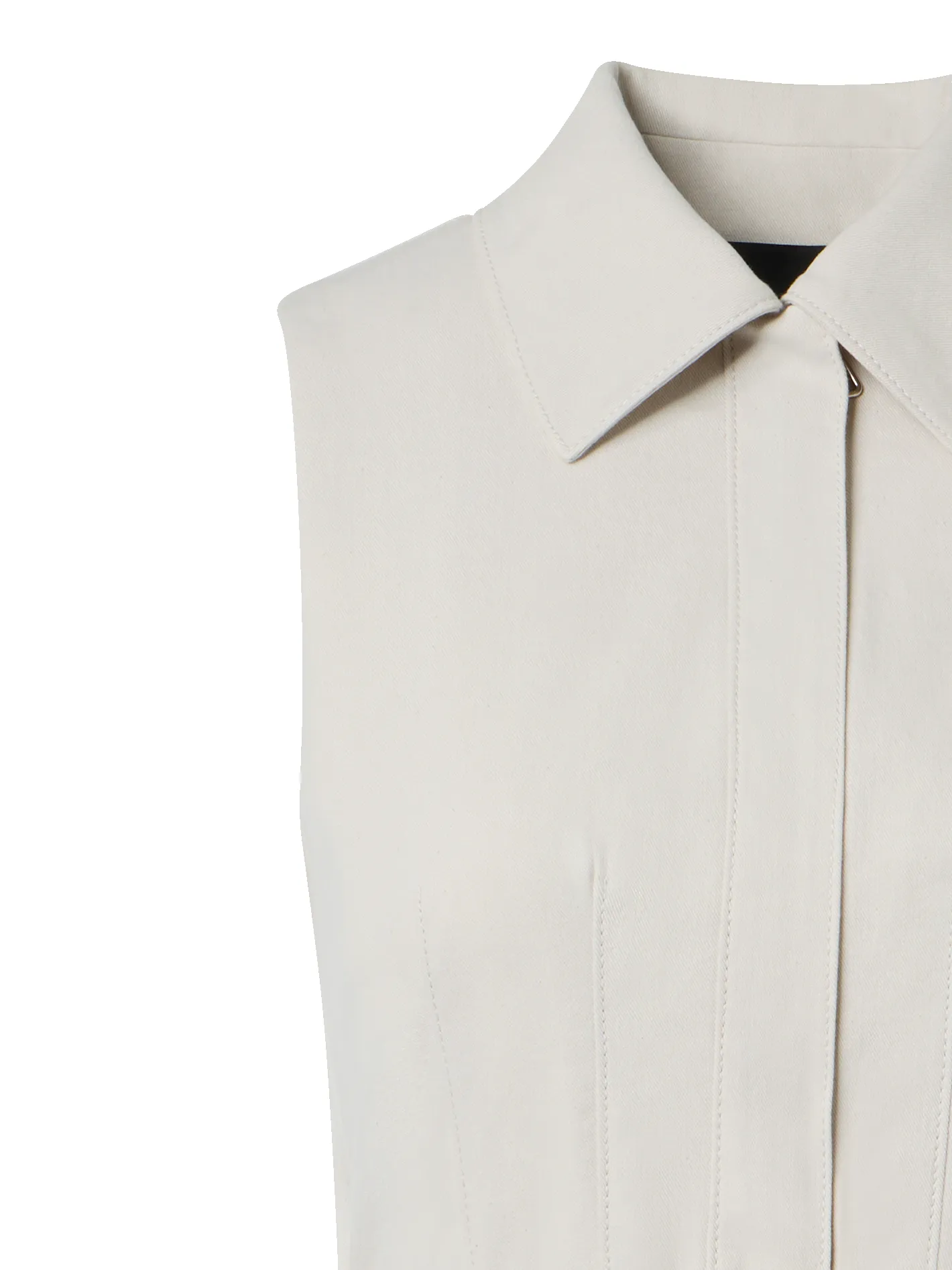 Sleeveless Midi Shirt Dress in Cotton Denim sold by Akris product image thumbnail 4