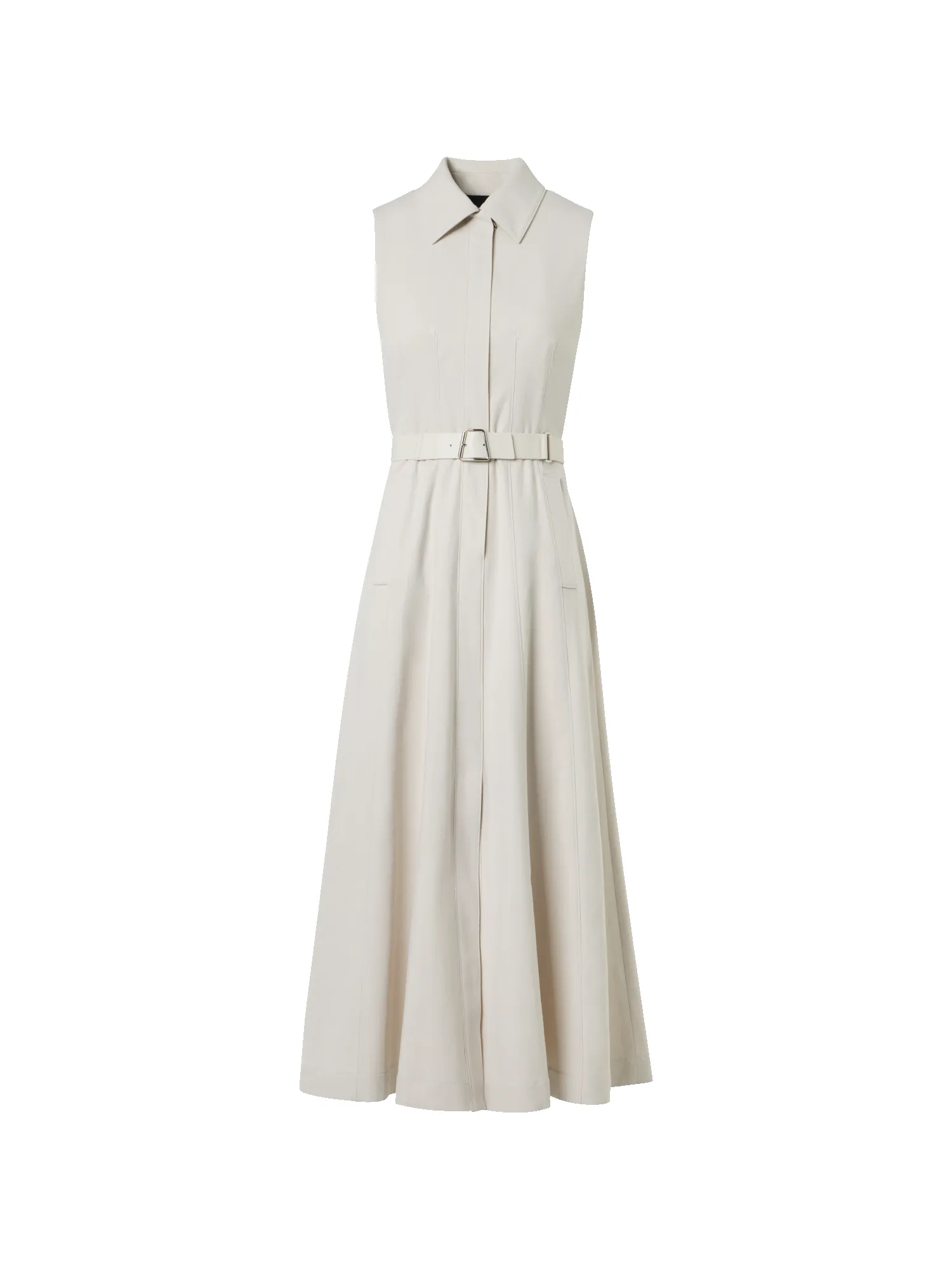 Sleeveless Midi Shirt Dress in Cotton Denim sold by Akris