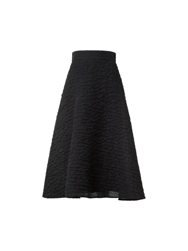 Flared Midi Skirt with 3D Bubble Organza sold by Akris