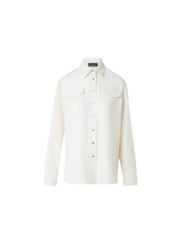 Shirt Blouse in Panama Cashmere made by Akris