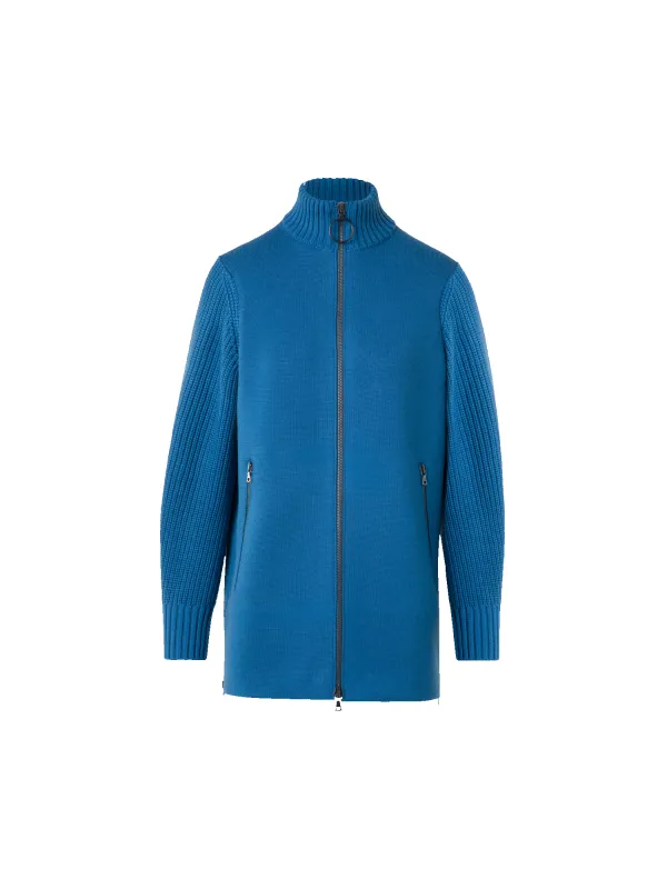 Long Merino Knit Cardigan with Chunky Sleeves sold by Akris