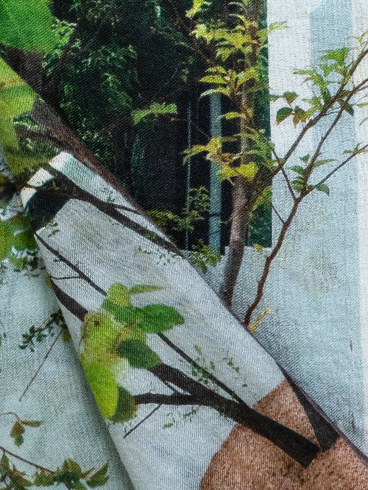 Cashmere Silk Scarf with House N Trees Print sold by Akris product image thumbnail 2