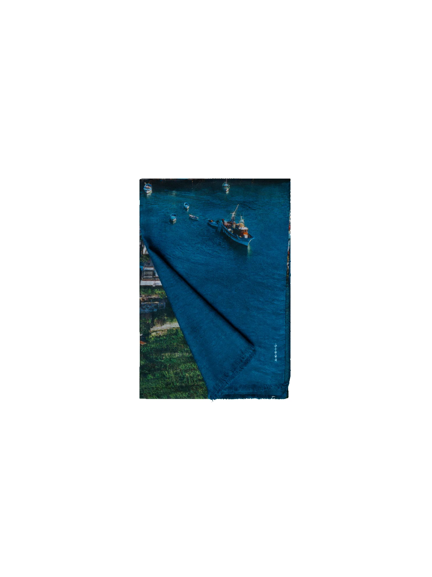 Cashmere Silk Scarf with Marina Grande Print sold by Akris product image thumbnail 3