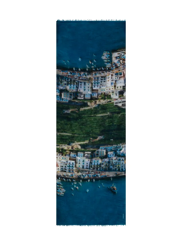 Cashmere Silk Scarf with Marina Grande Print sold by Akris