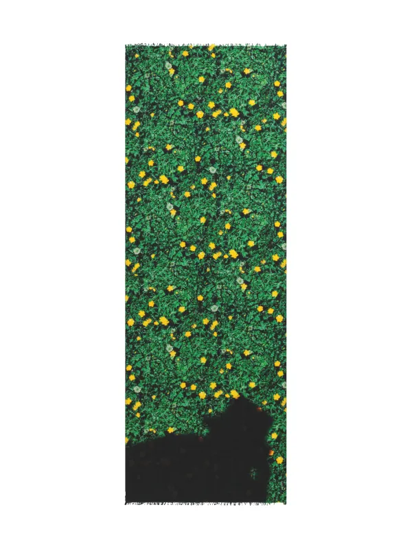 Cashmere Silk Scarf with Buttercups Print made by Akris
