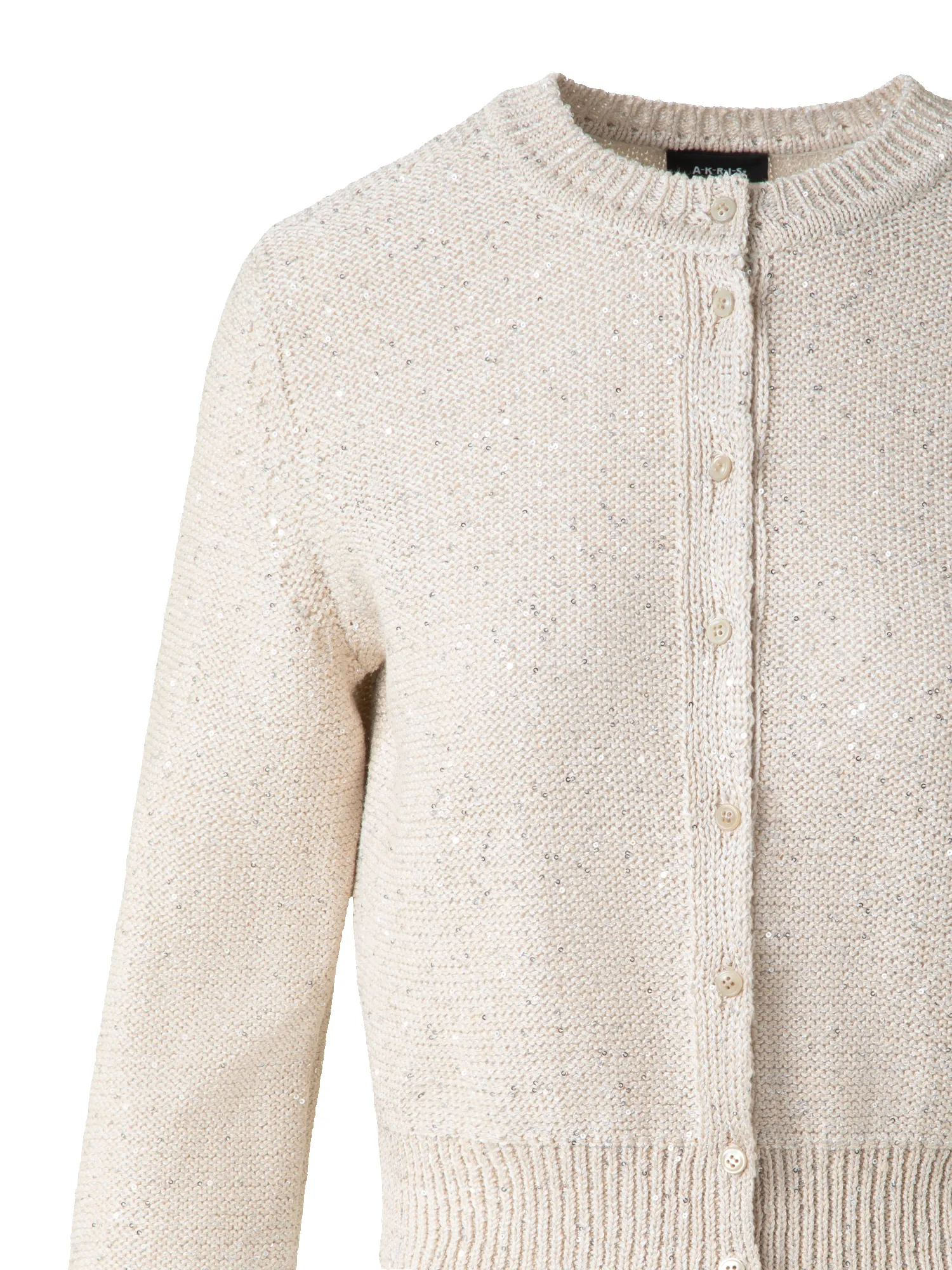 Cardigan in Linen Cotton with Micro Sequins sold by Akris product image thumbnail 4