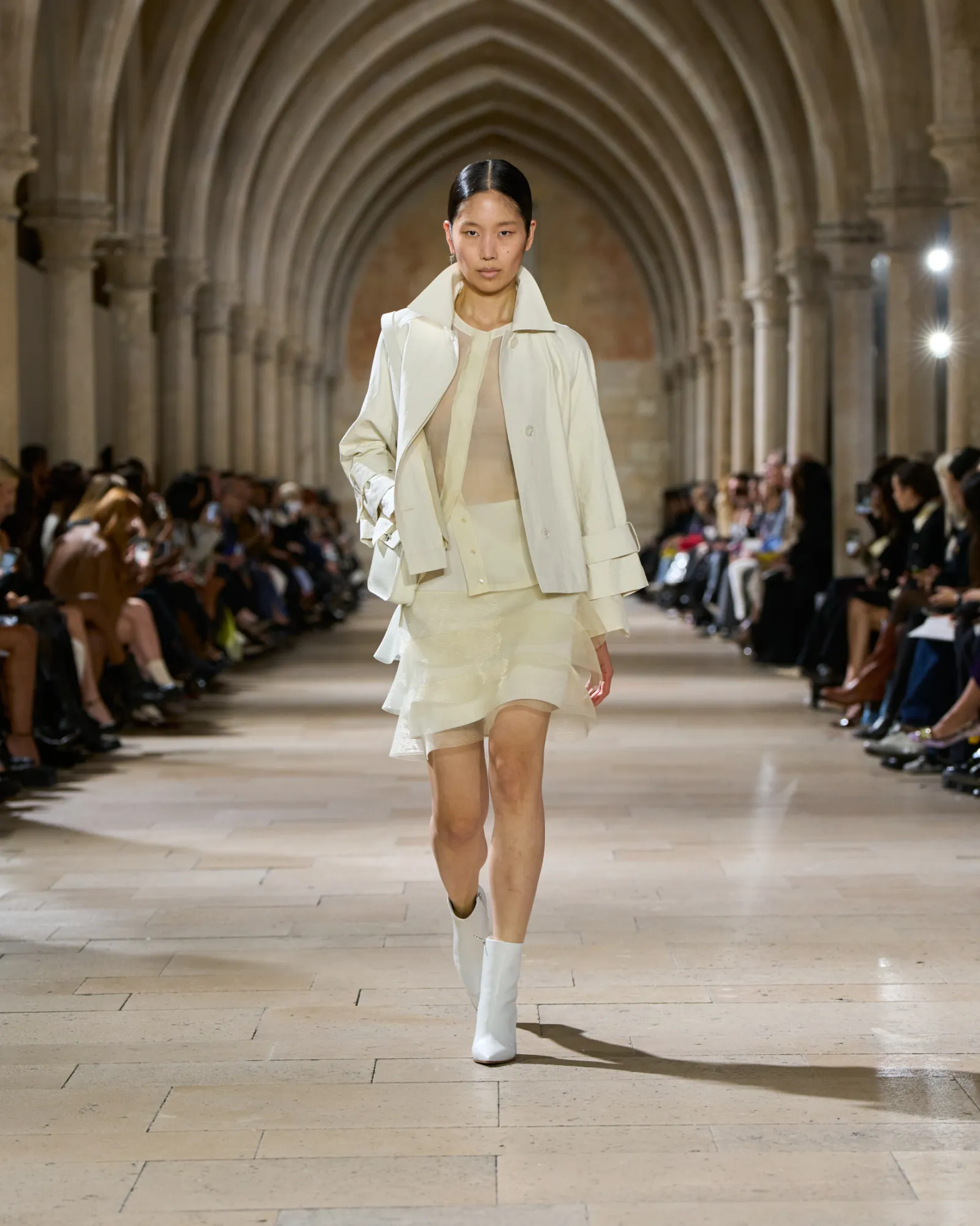 Water Repellent Short Jacket in Coated Linen sold by Akris product image thumbnail 2