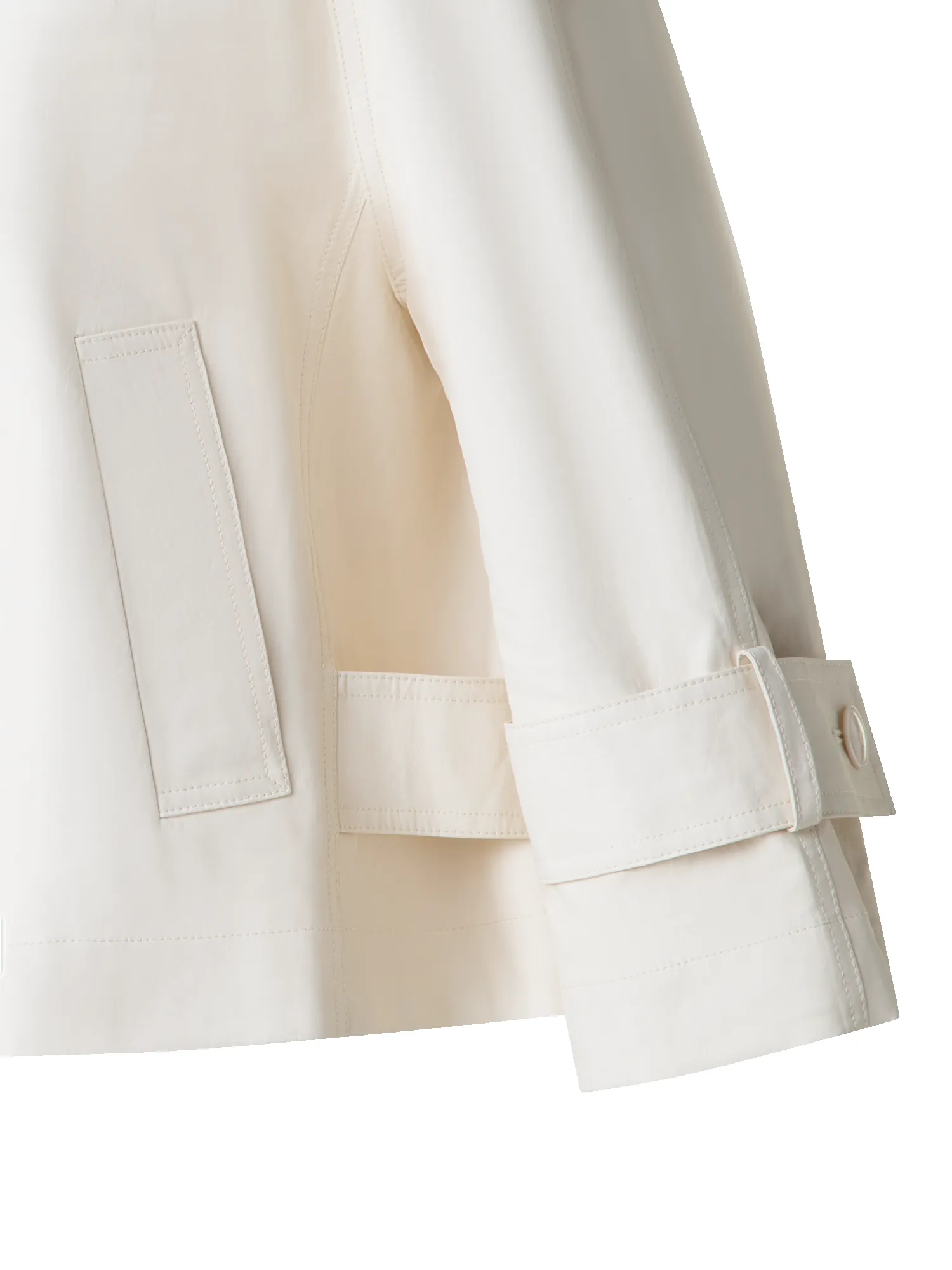 Water Repellent Short Jacket in Coated Linen sold by Akris product image thumbnail 3