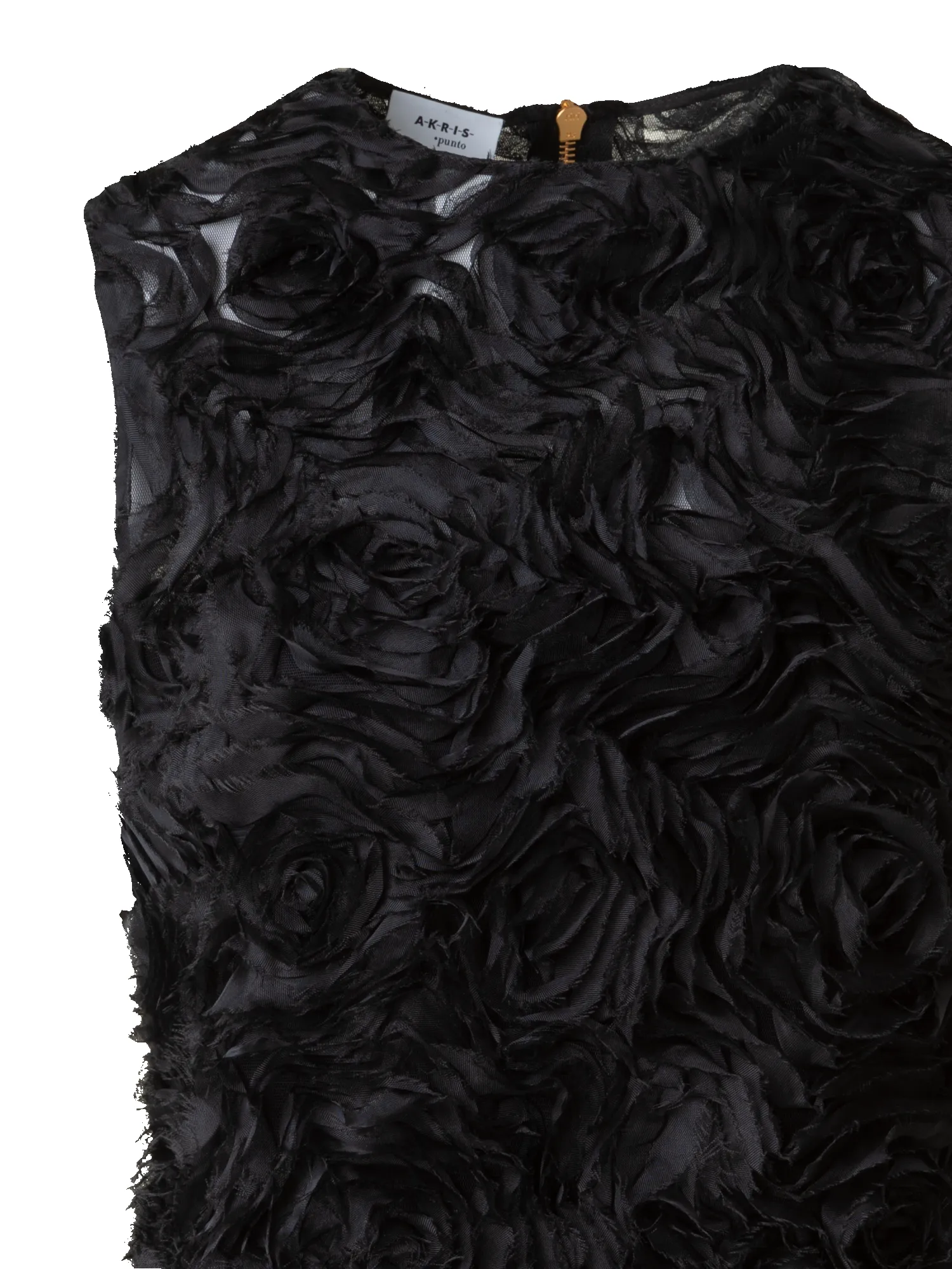 Sleeveless Blouse with 3D Carnation Embroidery sold by Akris product image thumbnail 4