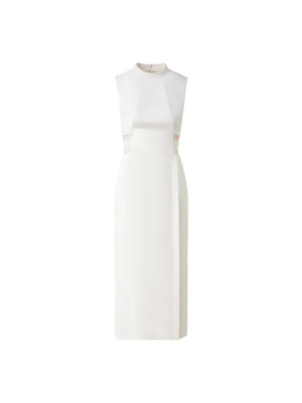 Waist Cut-Out Sheath Dress in Cotton Silk sold by Akris