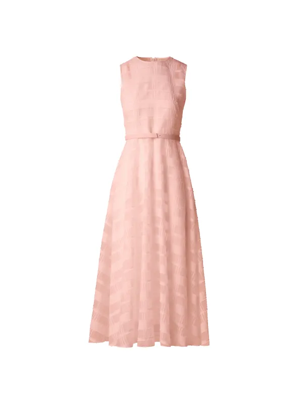 Fit-and-Flare Midi Dress in Cotton Organza made by Akris