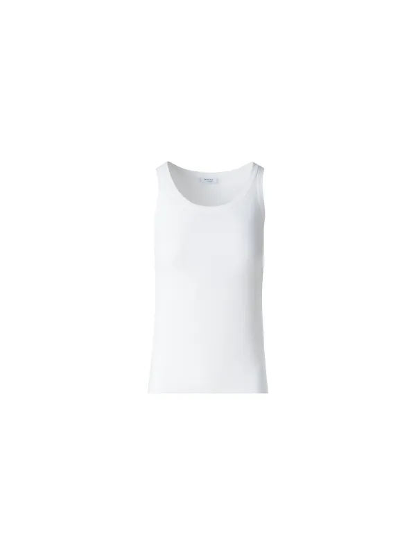 Cream Knit Tank Top made by Akris Punto