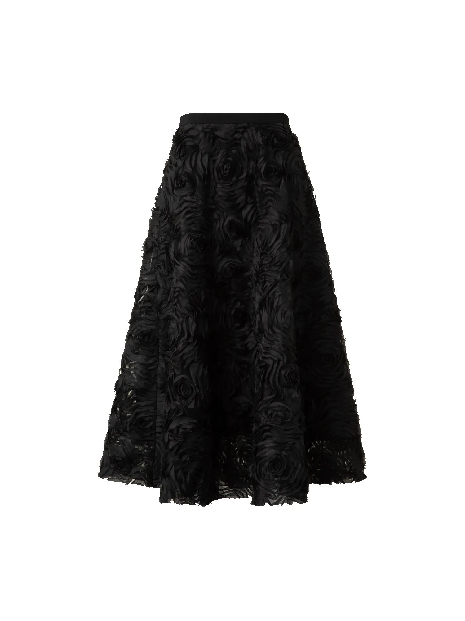 A-Line Midi Skirt with 3D Carnation Embroidery sold by Akris