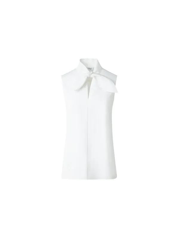 Sleeveless Cotton Tie Knot Blouse sold by Akris