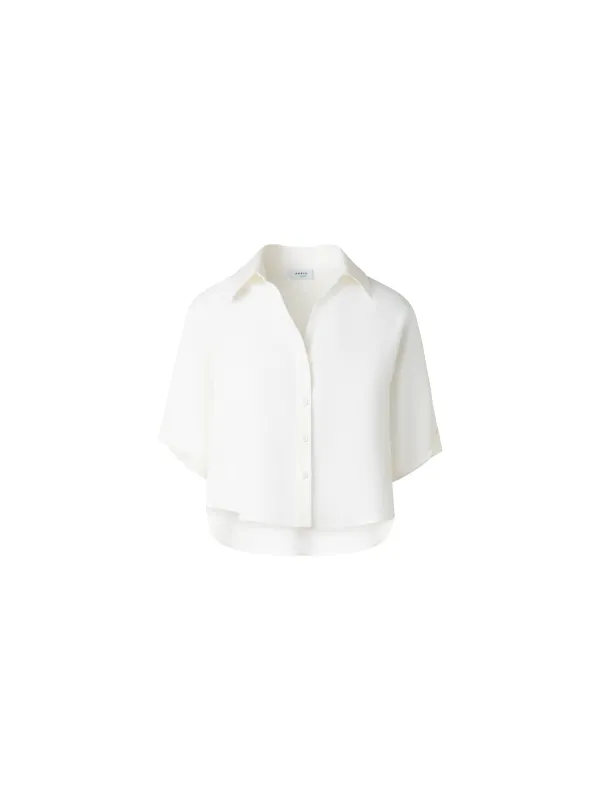 Cropped Washed Linen Blouse sold by Akris