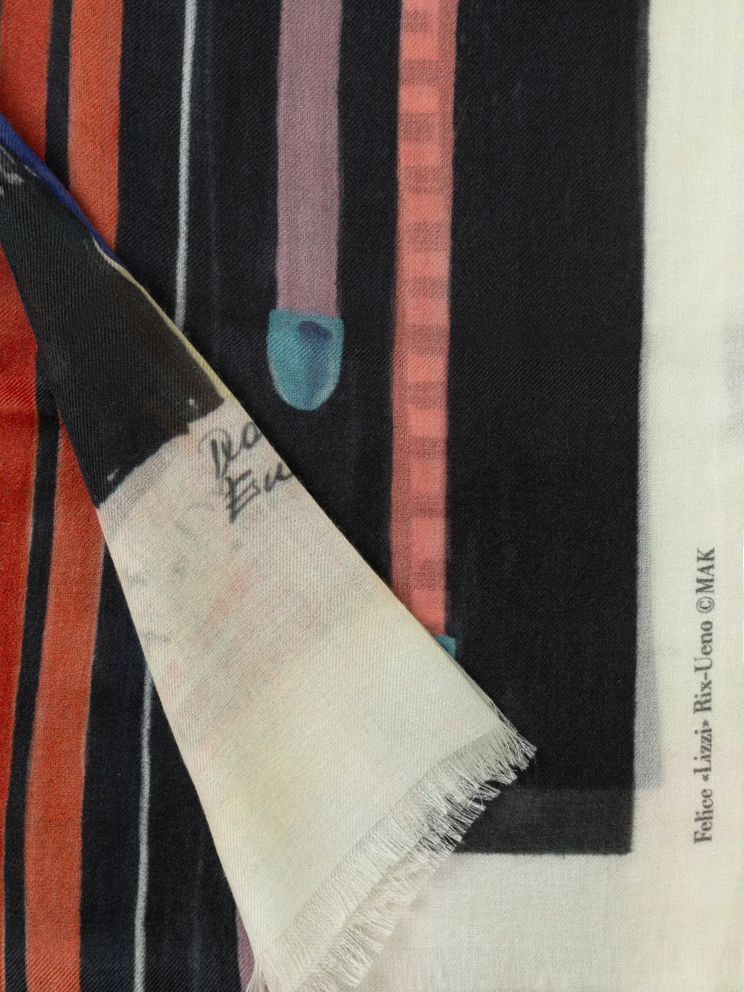 Cashmere Scarf with Fuchsie Print sold by Akris product image thumbnail 3