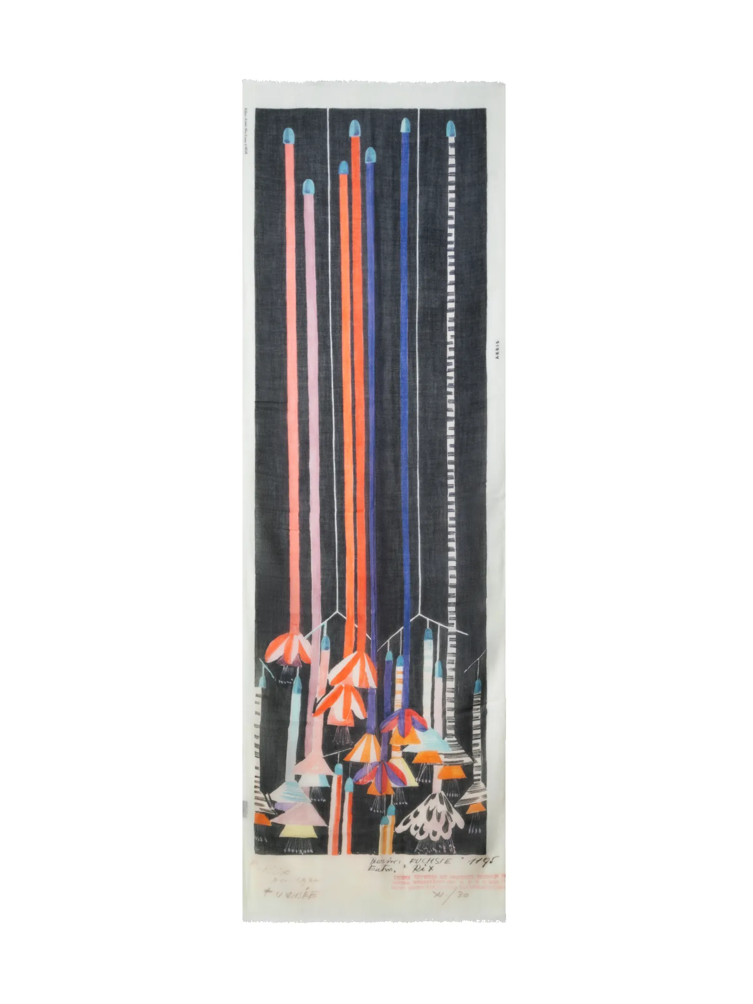 Cashmere Scarf with Fuchsie Print sold by Akris