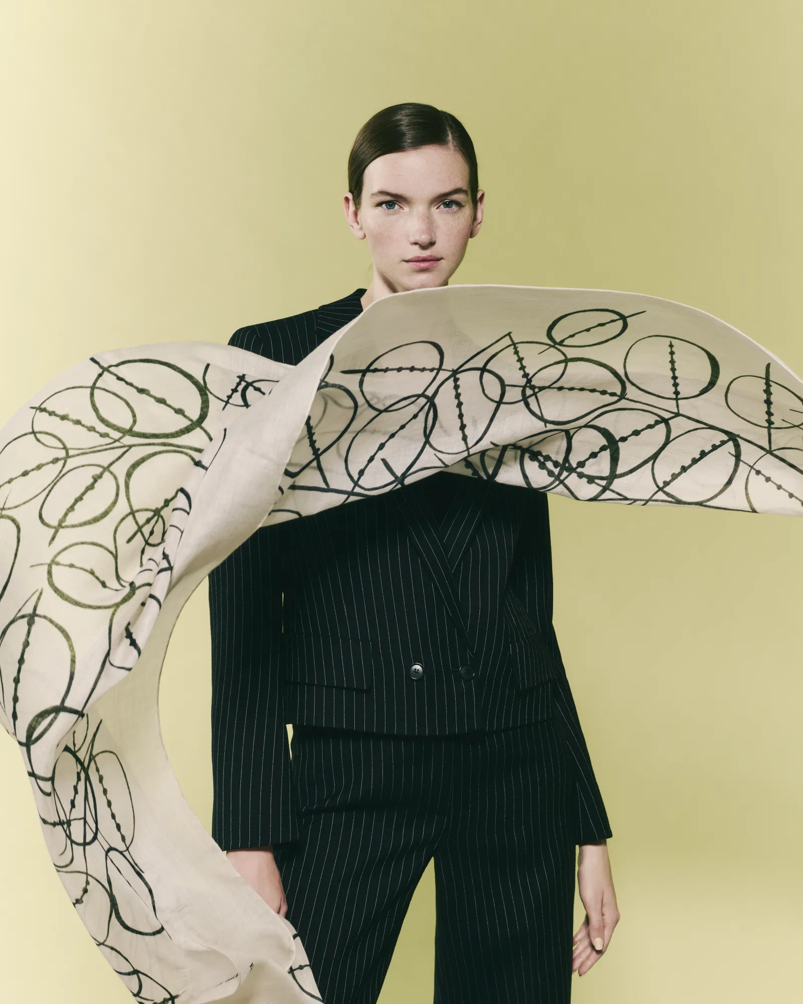 Cashmere Scarf with Polka Dots Print sold by Akris product image thumbnail 2