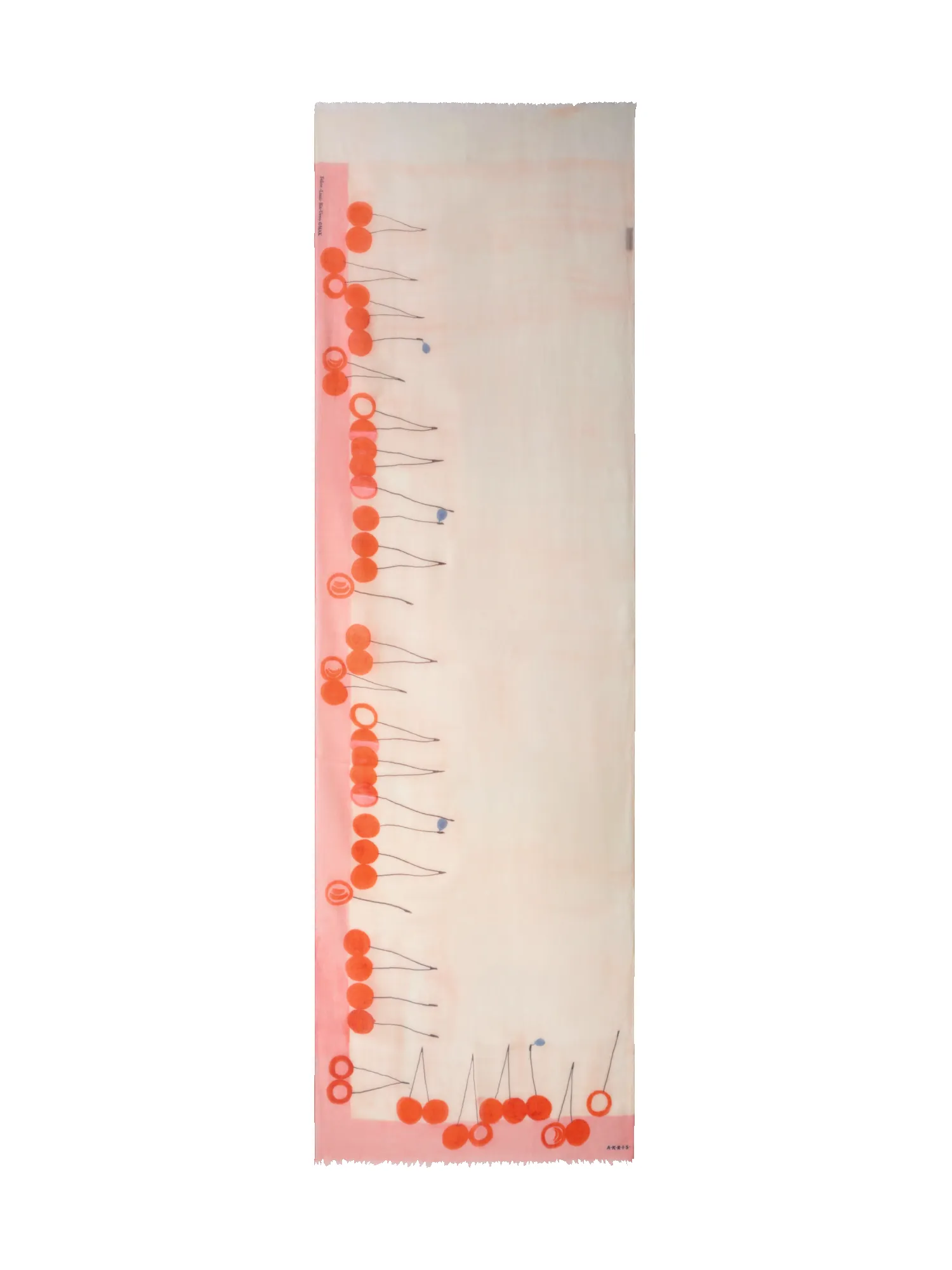 Cashmere Scarf with Cherries Print sold by Akris