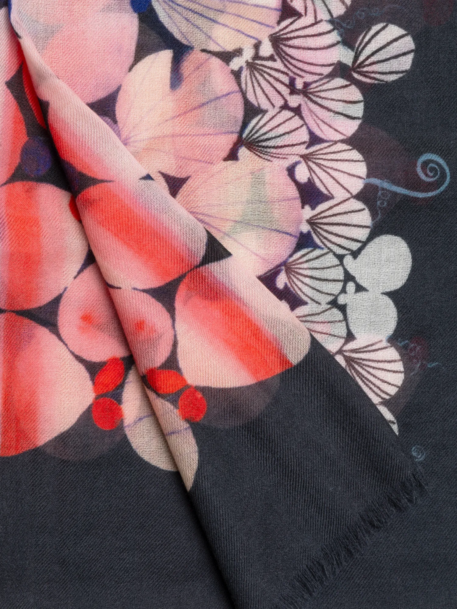 Cashmere Scarf with Silver Dollars Print sold by Akris product image thumbnail 3