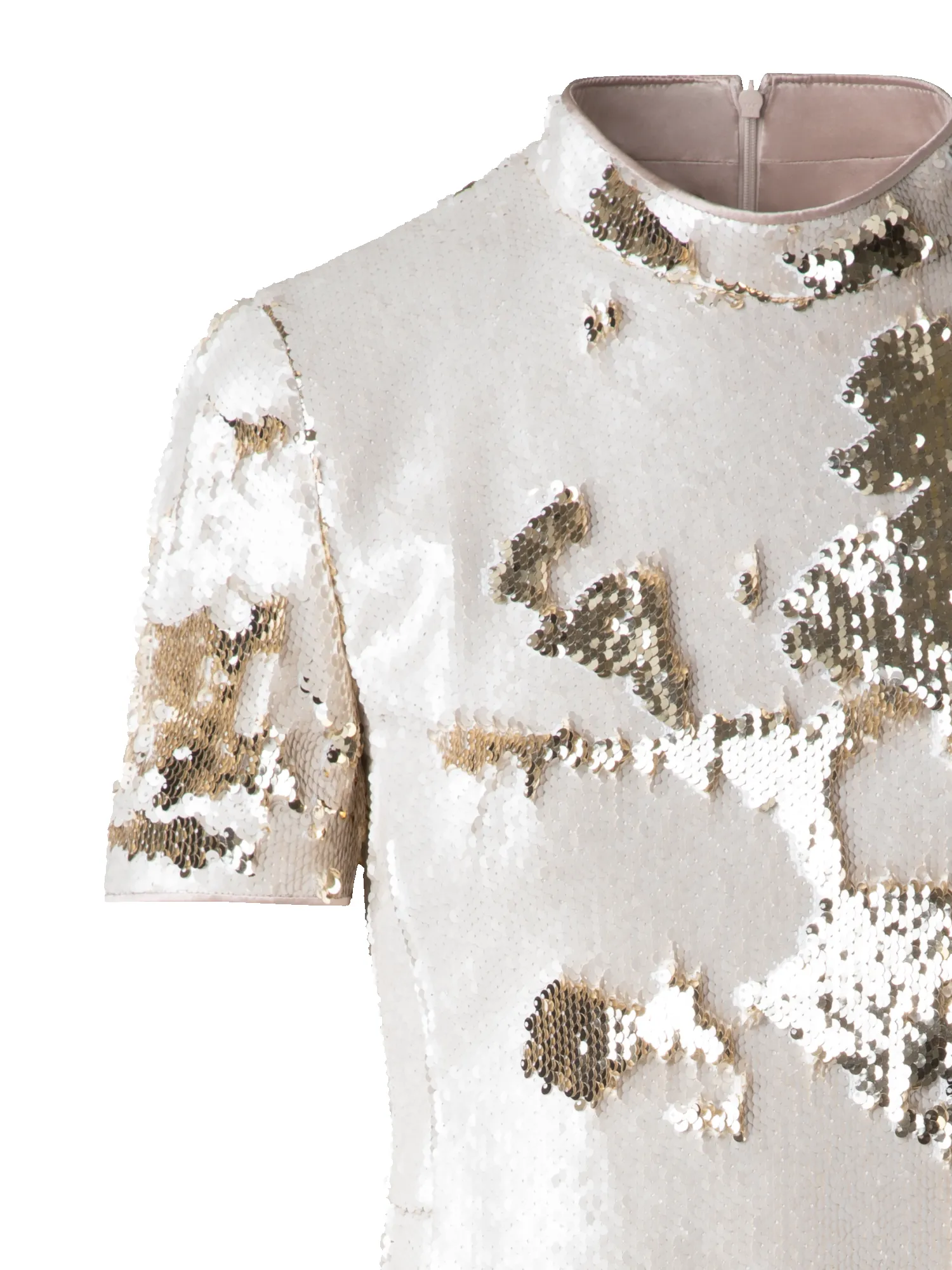 Dual Sequined Sheath Dress with Short Sleeves sold by Akris product image thumbnail 4