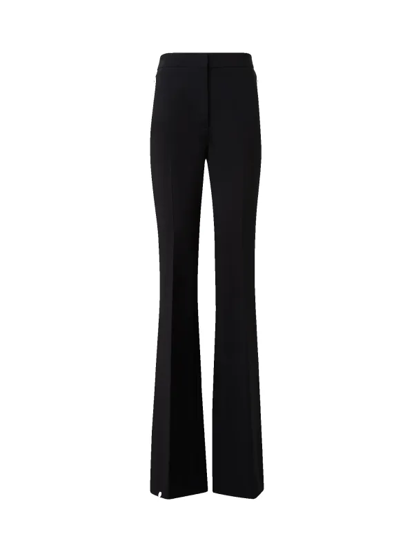 Bootcut Wool Double-Face Pants with Satin Side Trim sold by Akris