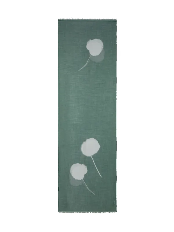 Scarf in Cashmere Silk with Dandelion Print made by Akris