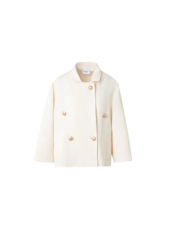 Double-Breasted Wool Pea Coat sold by Akris