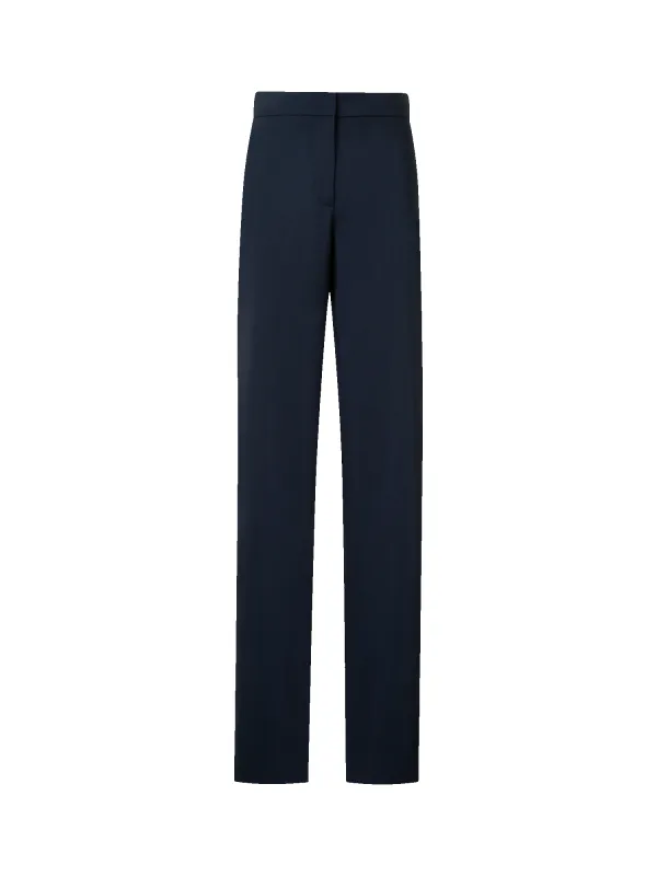 Wide Straight Cool Wool Pants with Elastic Waist sold by Akris