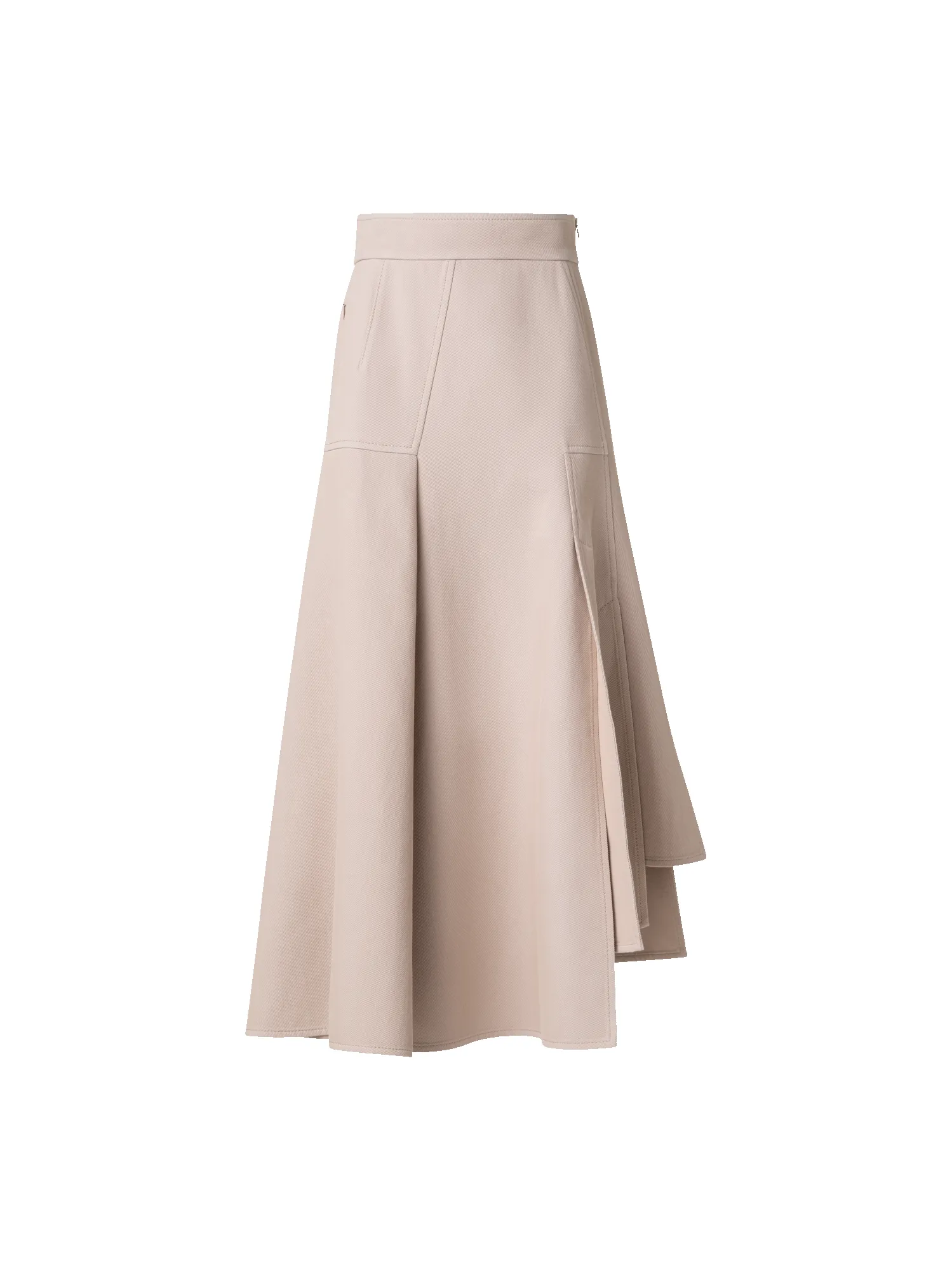 Asymetrical Midi Skirt in Cotton Double-Face sold by Akris