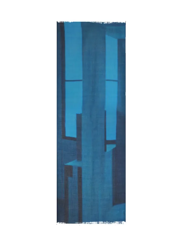 Scarf in Cashmere and Silk with Window Print sold by Akris