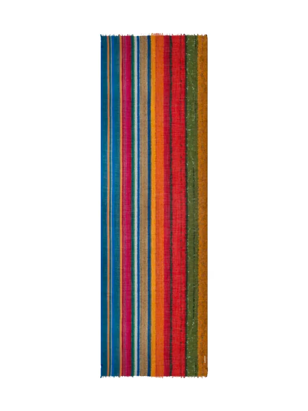 Cashmere Silk Scarf with Wind Turbine Print sold by Akris