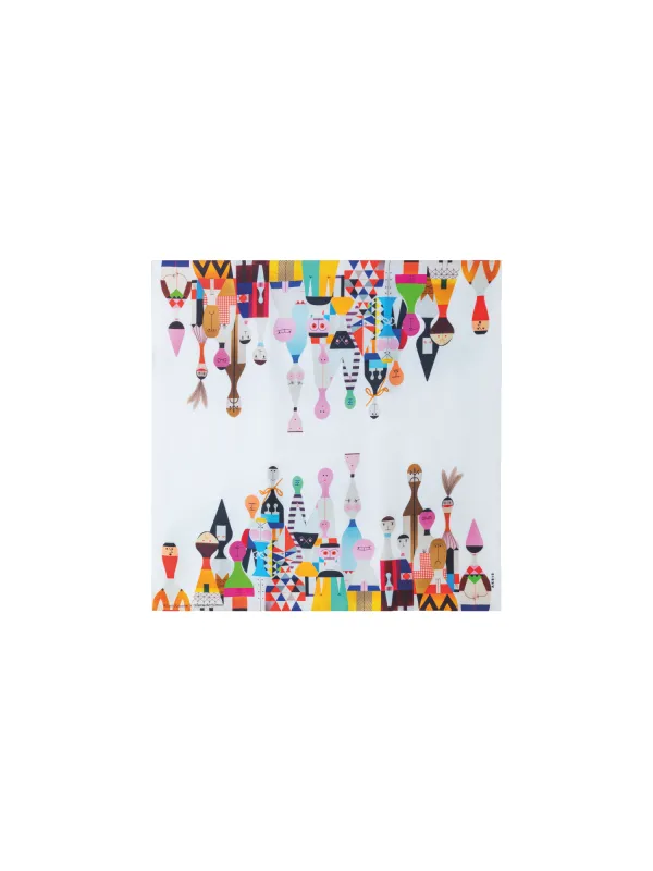 Scarf in Silk with Wooden Dolls Print sold by Akris