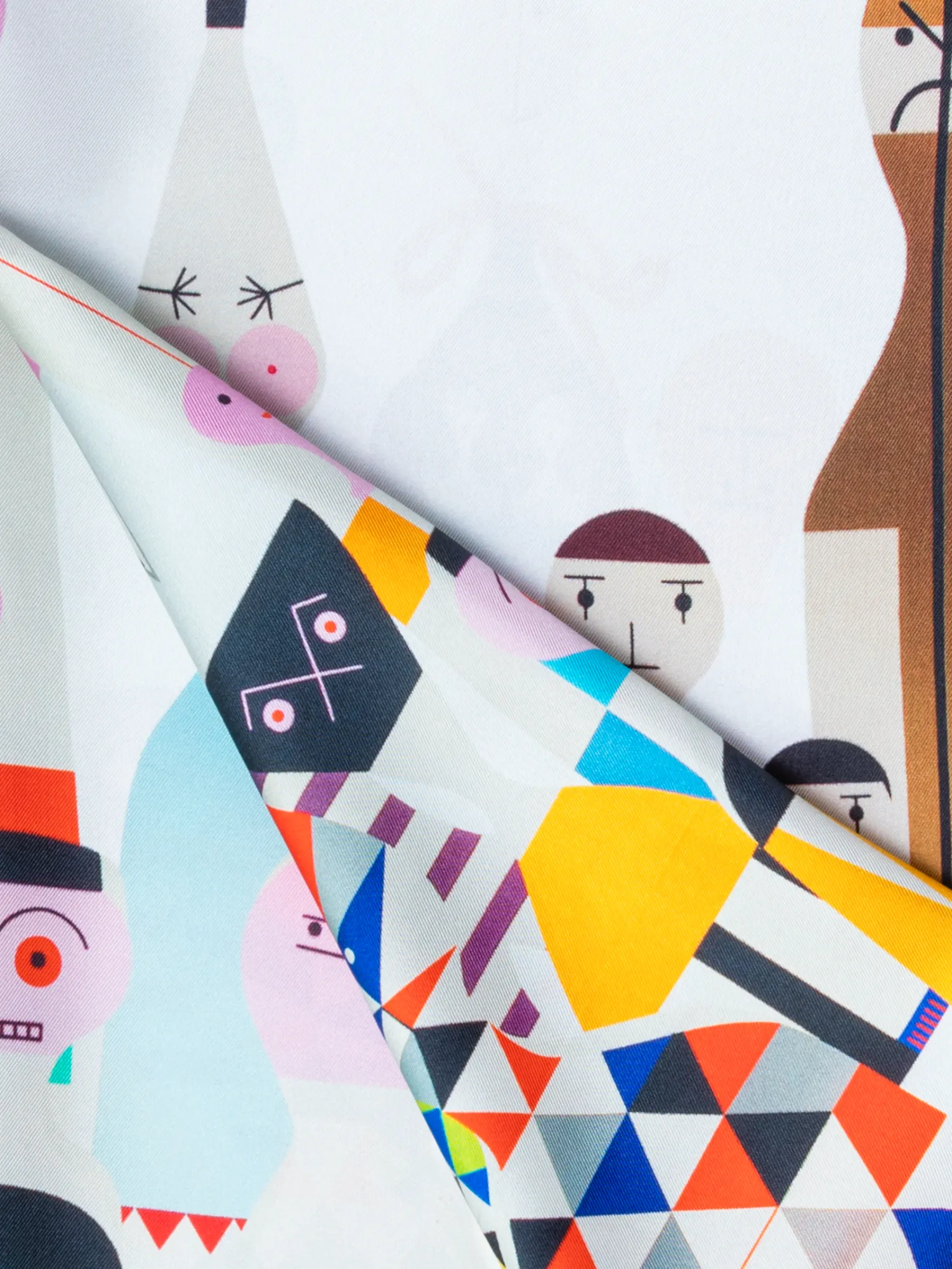 Scarf in Silk with Wooden Dolls Print sold by Akris product image thumbnail 2