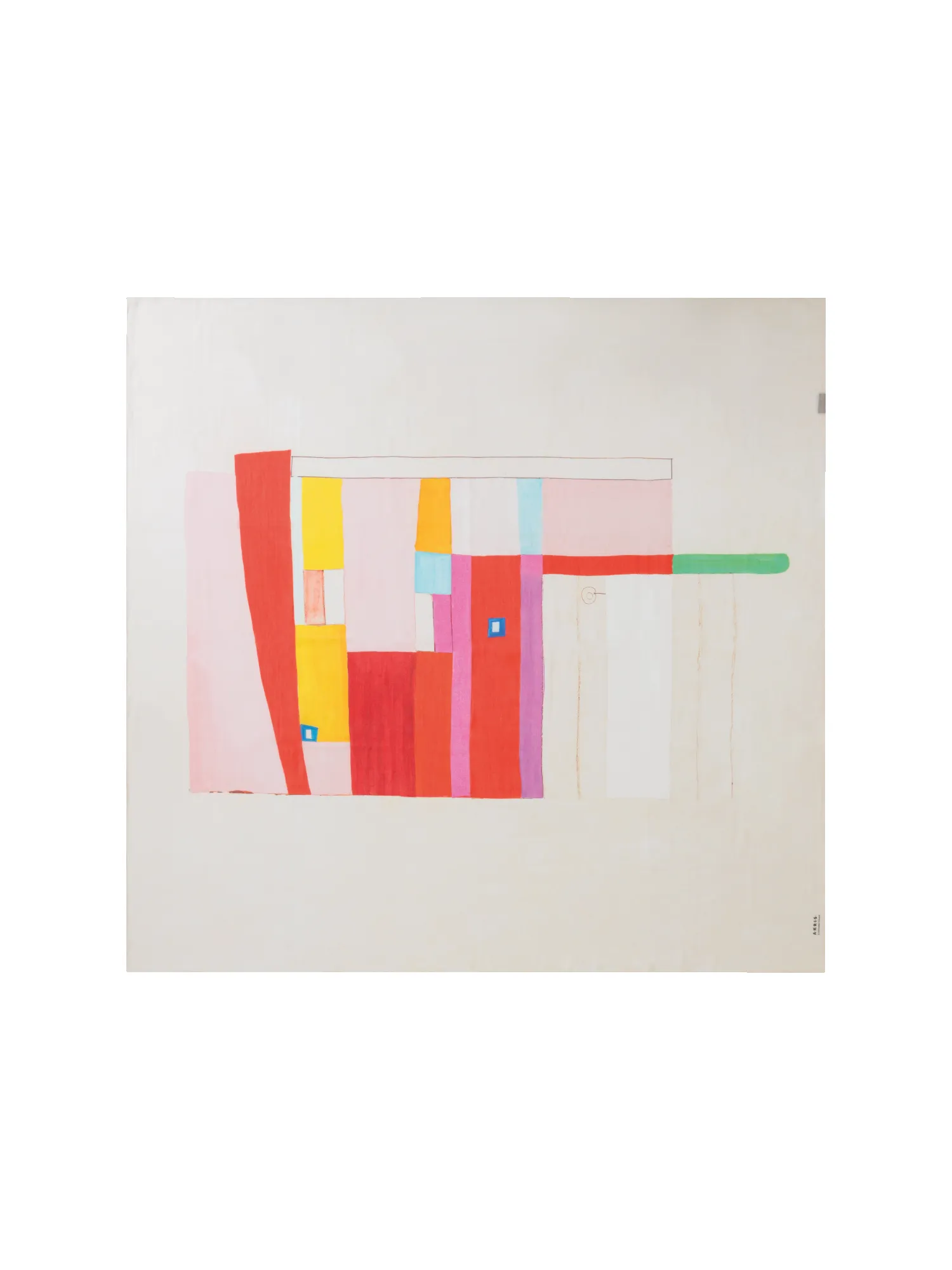 Scarf in Cotton and Silk with Mural Print sold by Akris