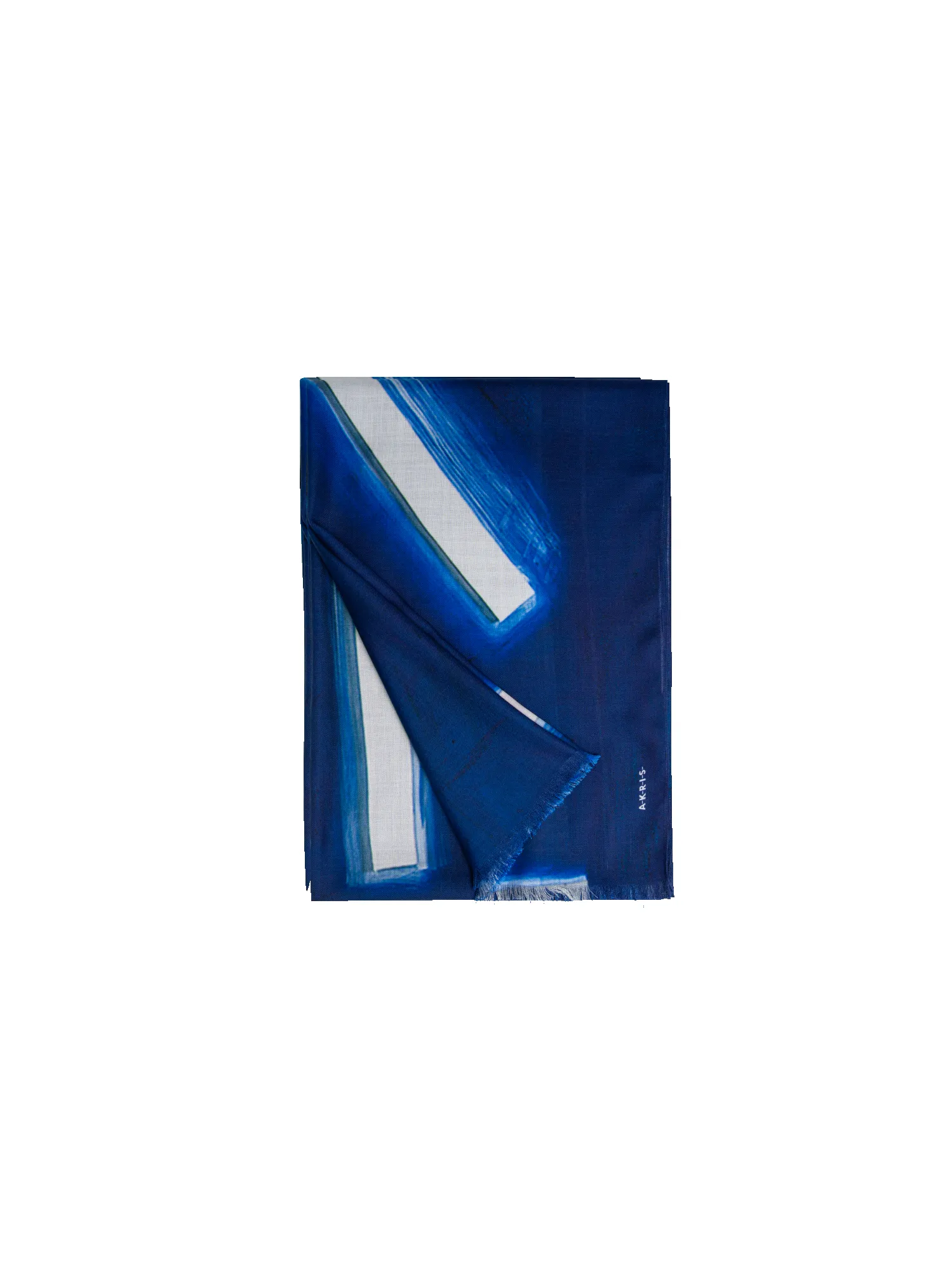 Cashmere Silk Scarf with Blue Angel Print sold by Akris product image thumbnail 3