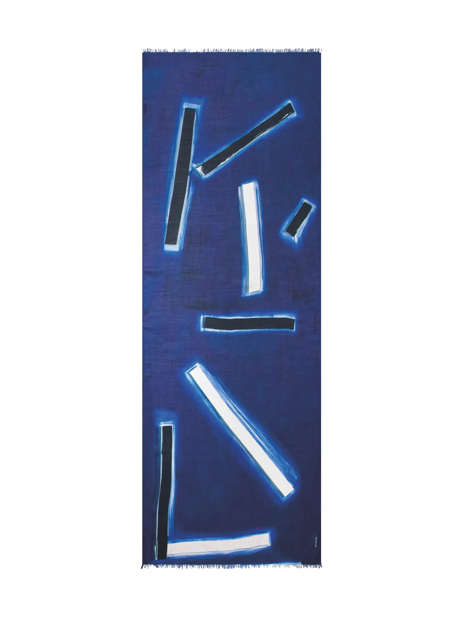 Cashmere Silk Scarf with Blue Angel Print sold by Akris