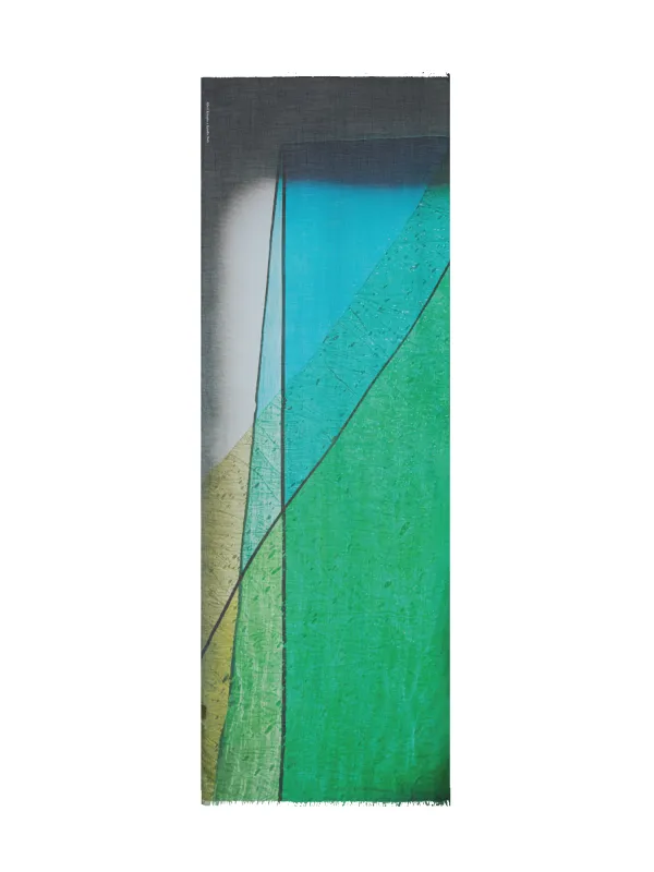 Cashmere Silk Mimosa Liquid Light Print Scarf sold by Akris